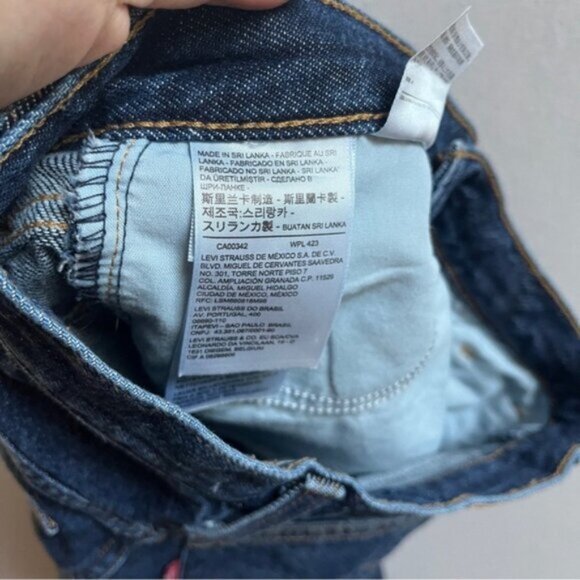 Levi's High Rise Moms Dark Blue Denim Jeans Sz 26 - Picture 10 of 10